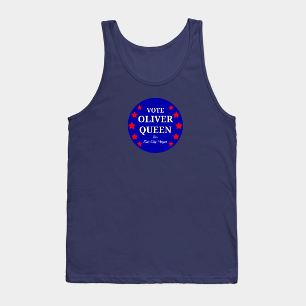 Vote Oliver Queen For Star City Mayor - Patriotic Button Design Tank Top by FangirlFuel